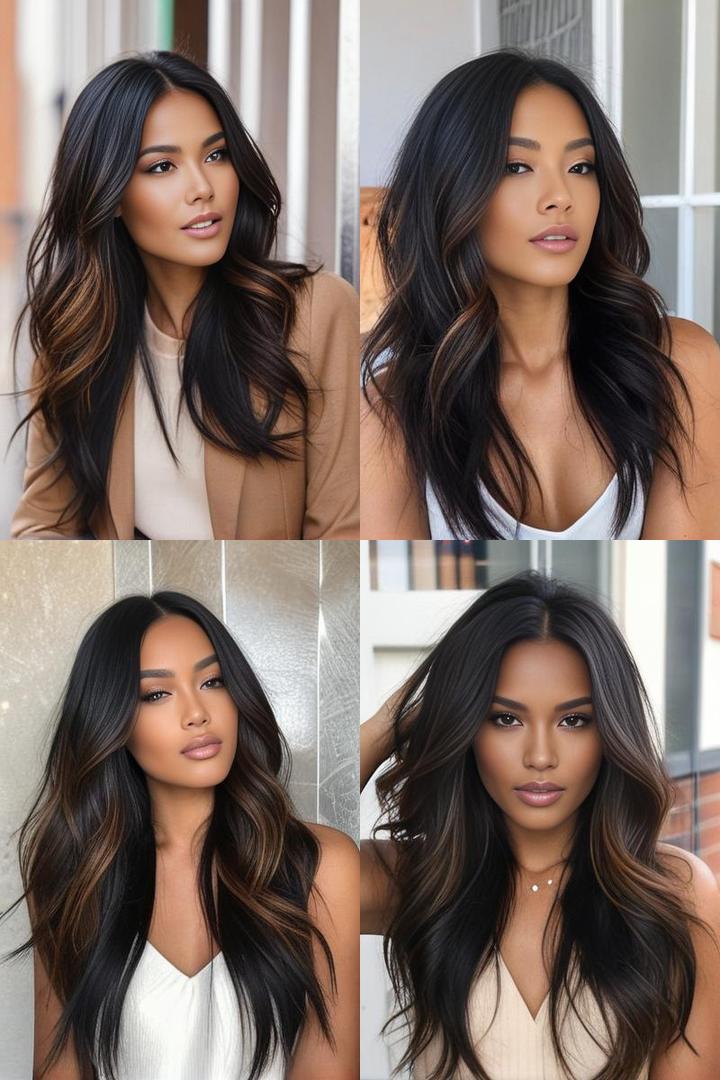 Enhance Black Hair With Subtle Caramel Highlights