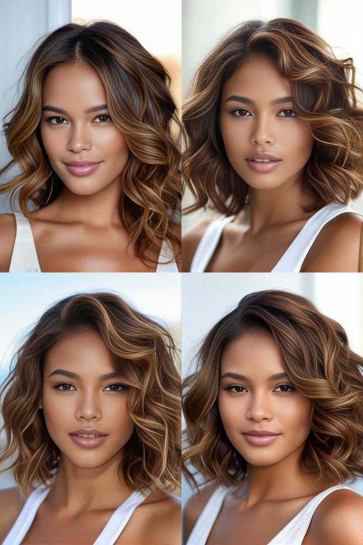 Enhance Your Waves With Subtle Caramel Highlights