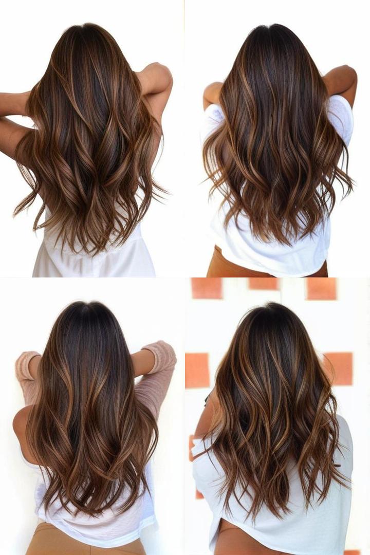 Subtle Caramel Highlights For Brown Hair