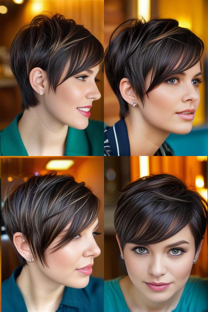 Chic Long Side Bangs For Pixie Round Face