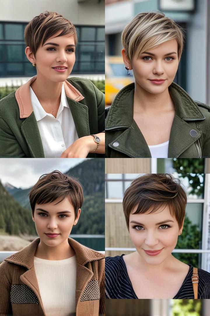 Flattering Pixie Cut For A Round Face