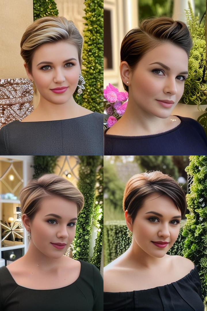 Flattering Updo For Round Faces