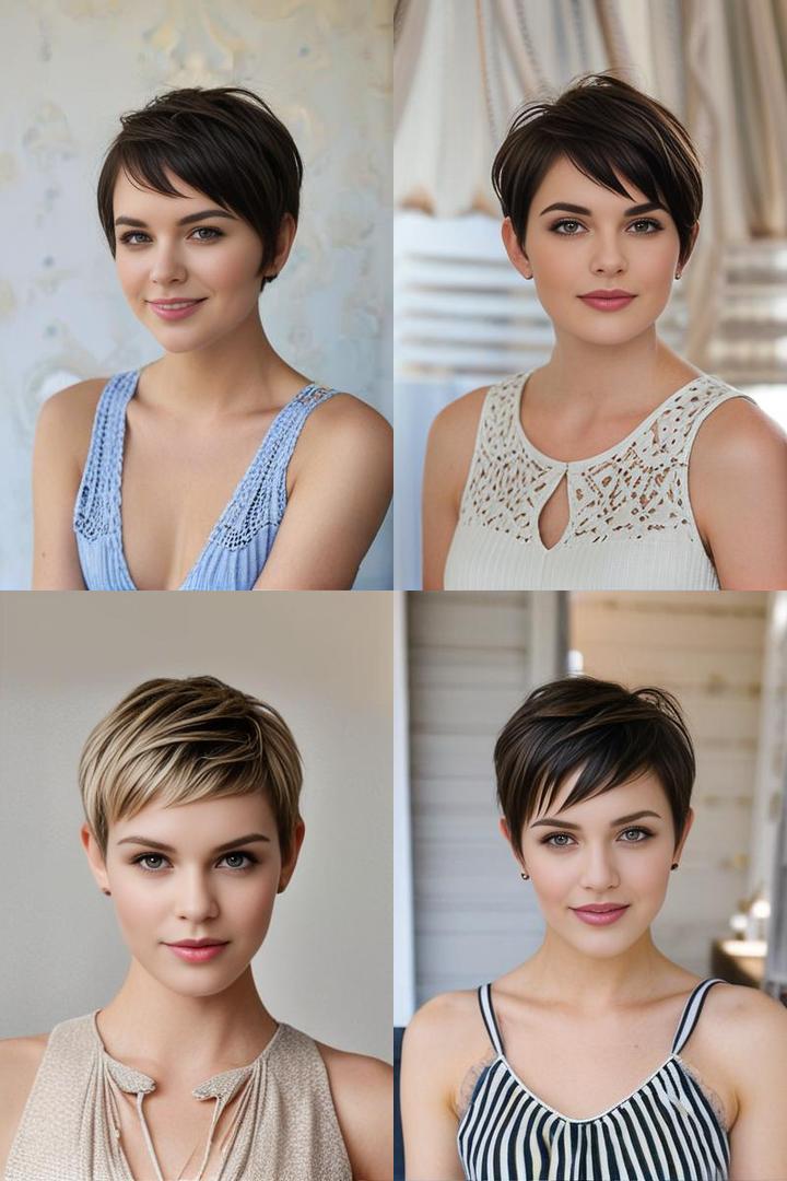 Modern Pixie For Round Faces