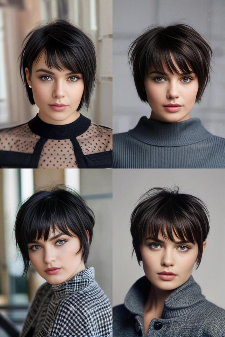 Pixie Bob With Choppy Bangs For Round Faces