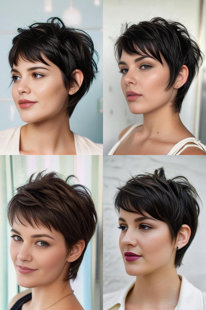 Pixie Mullet For Round Faces