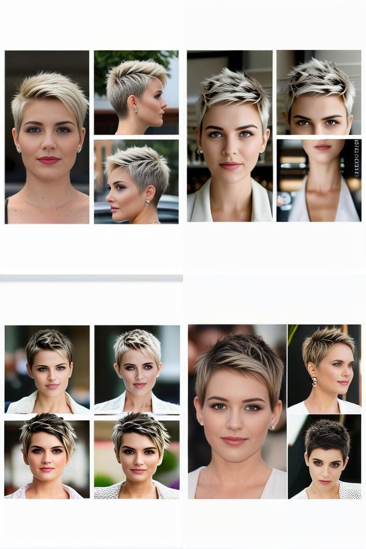 Spiky Pixie Cut For Round Faces