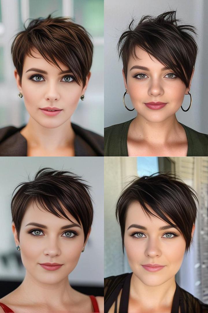 Stylish Asymmetrical Pixie For Round Faces