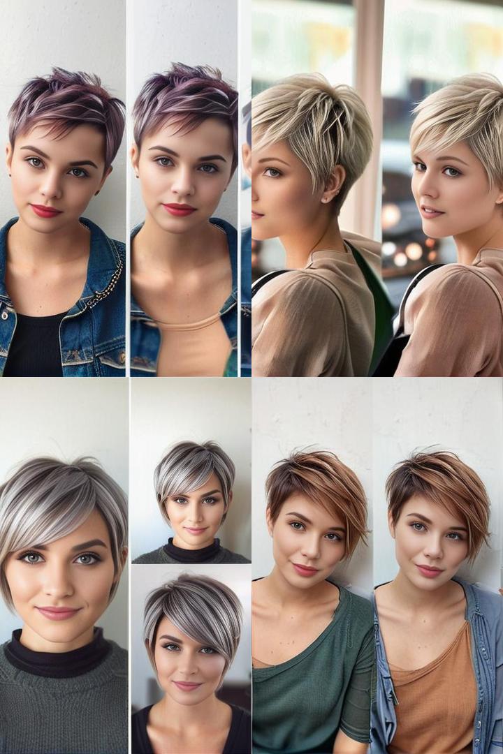 Stylish Long Pixie Cut For Round Faces