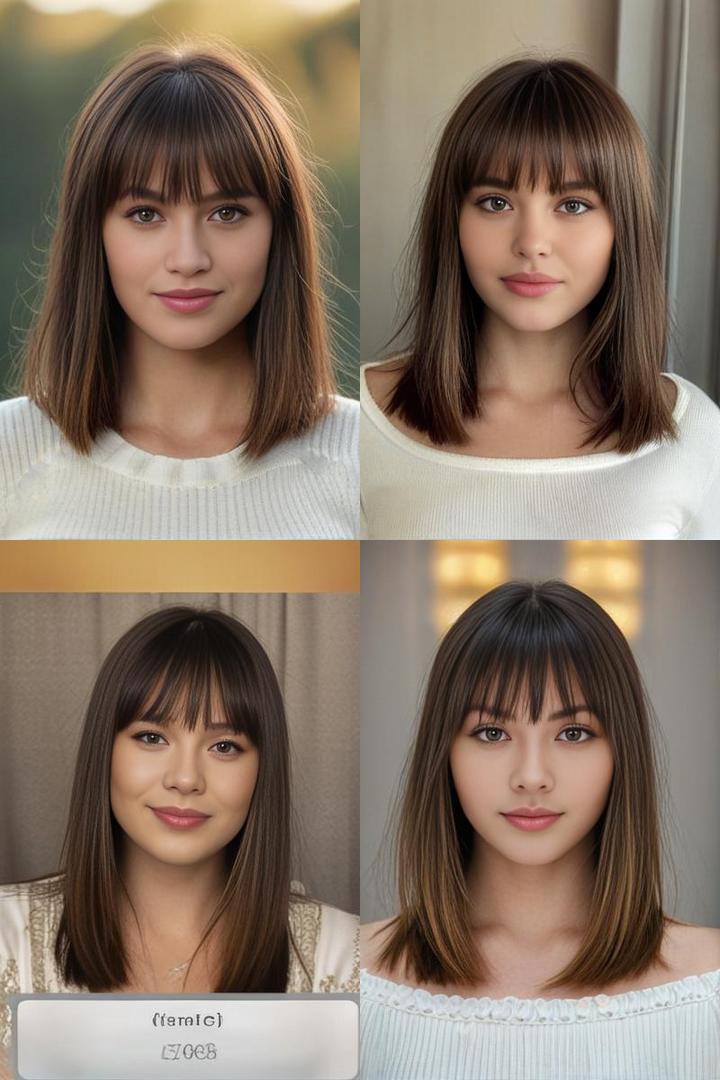 Flattering Face Framing Bangs For Square Faces