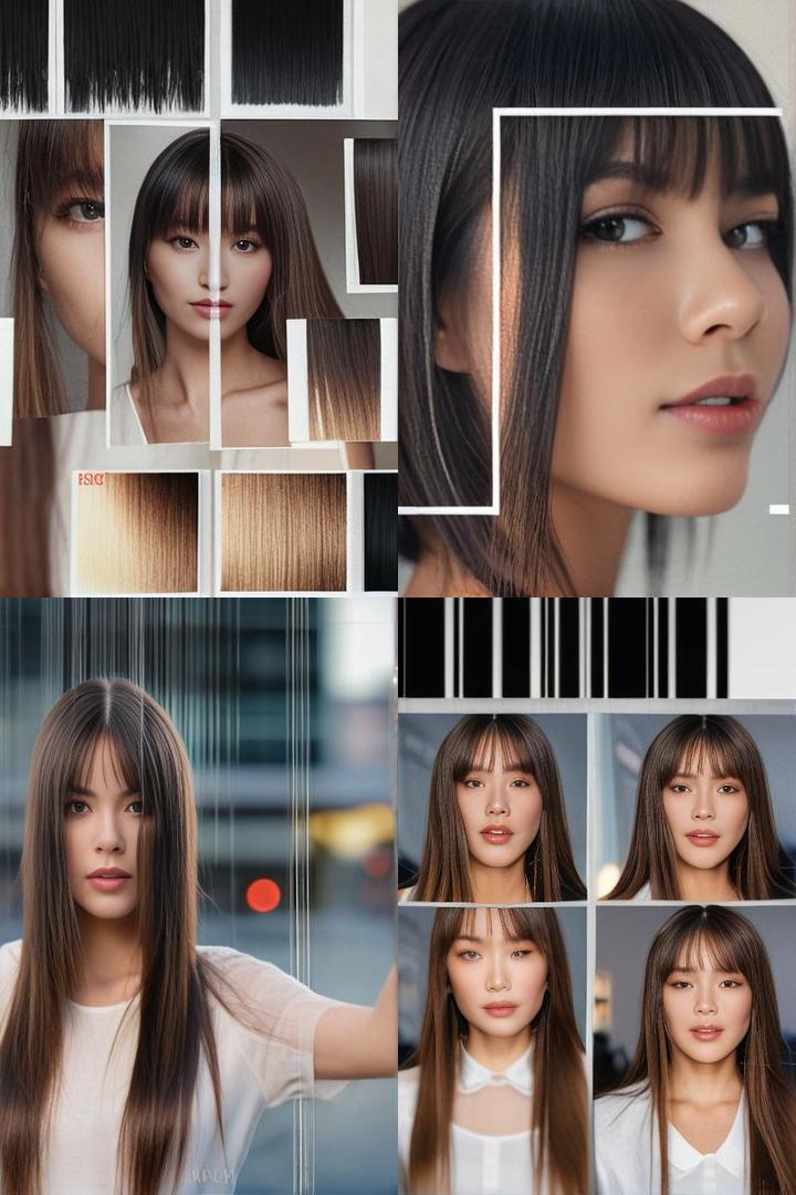 Sleek Long Hair With Face Framing Fringe