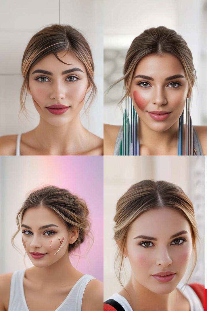 Enhancing A Heart Shaped Face With Coloring Techniques