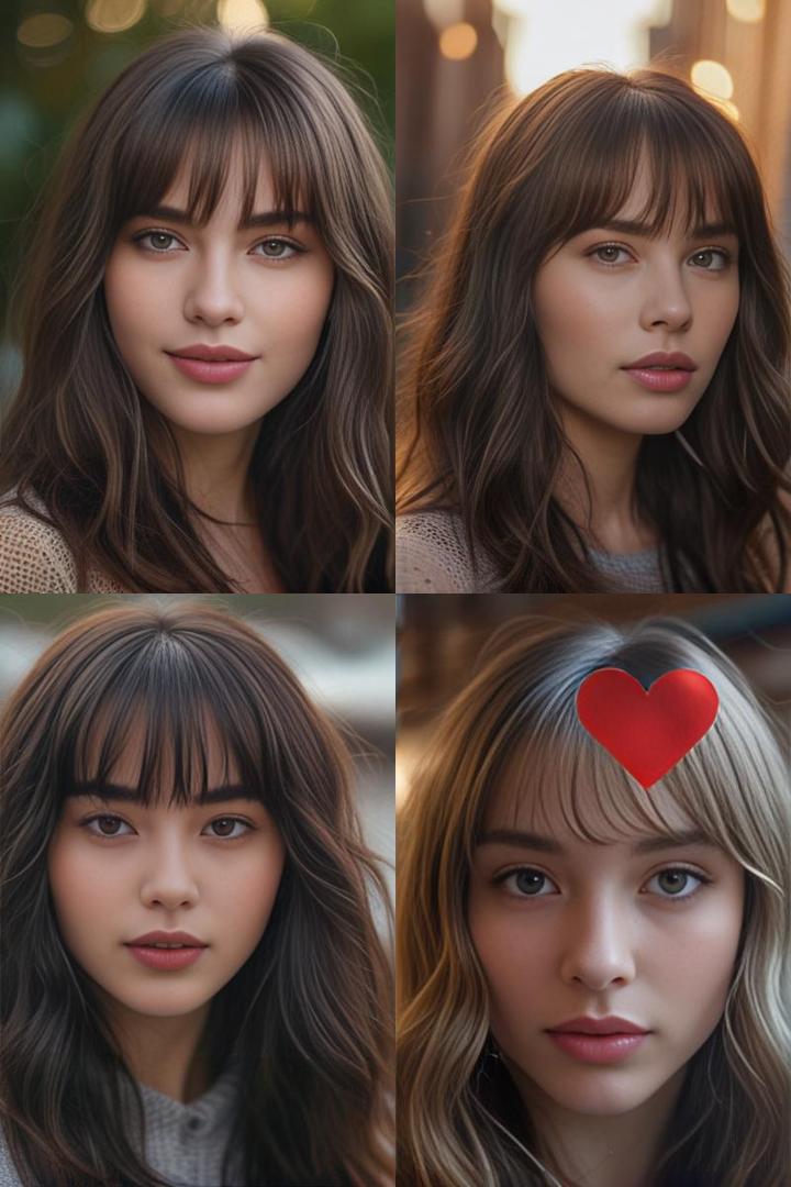 Soft Waves And See Through Bangs For Heart Face