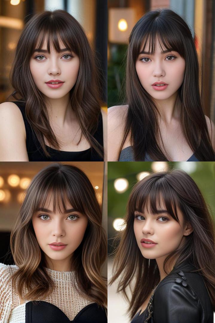 Voluminous Bangs For Heart Shaped Faces