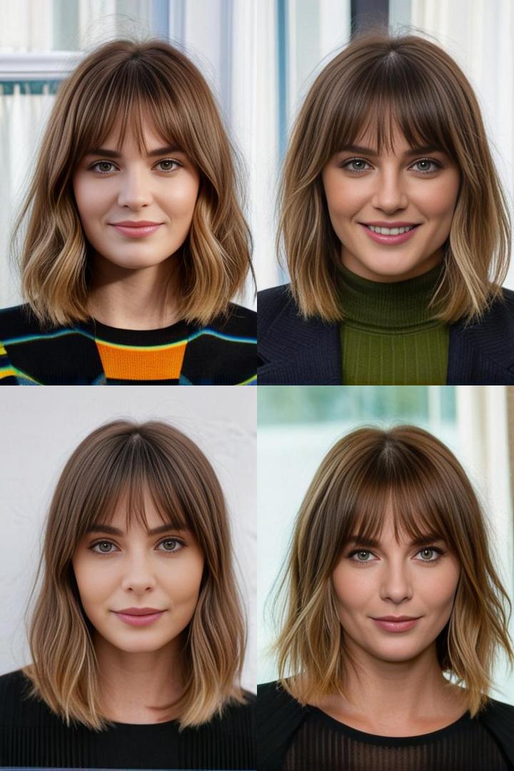 Chic Curtain Bangs For Medium Thin Hair