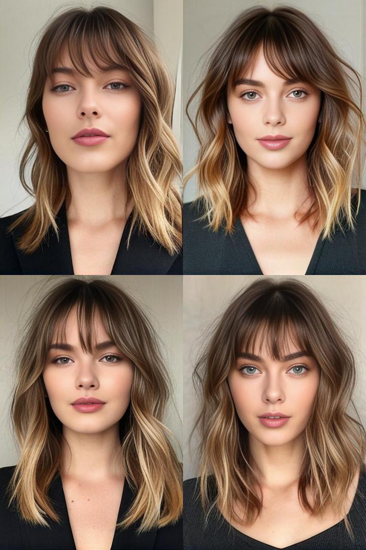 Chic Wavy Cut With Fringe