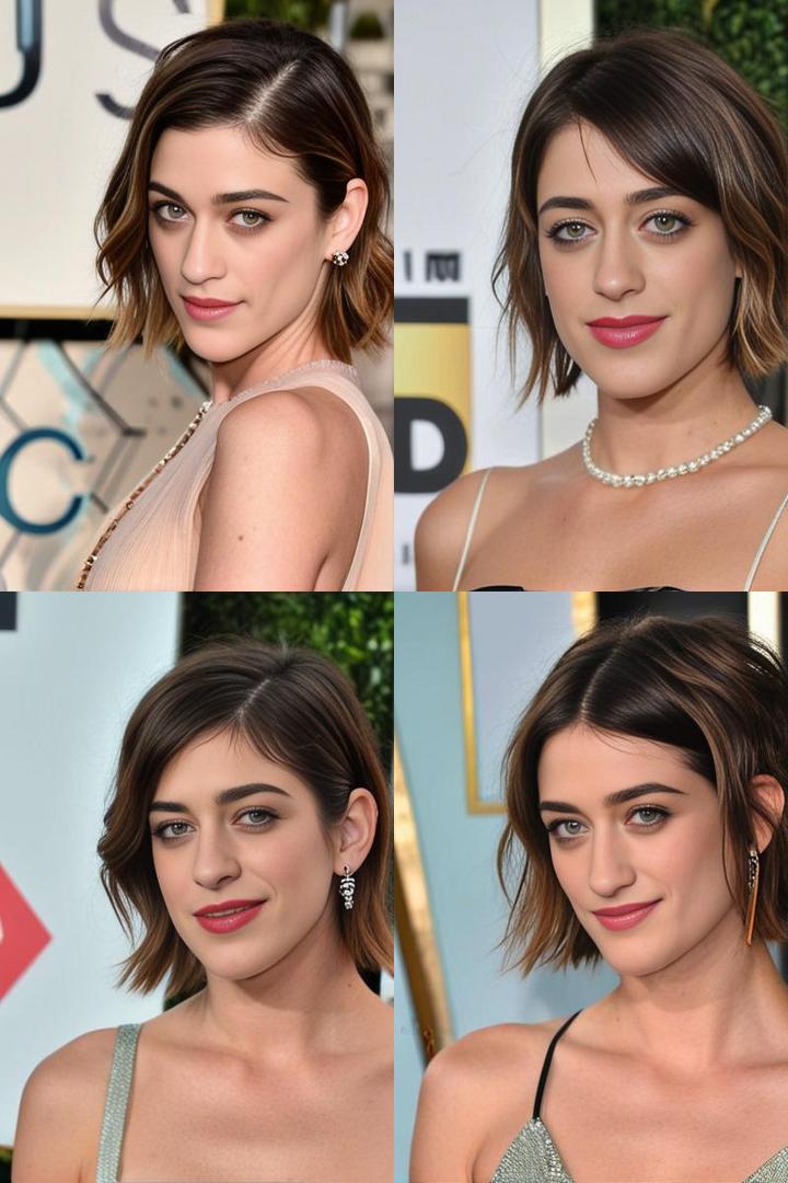 Lizzy Caplan Chic Medium Thin Hair Look