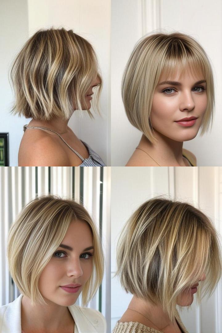 Shaggy Blonde Bob For Thin Hair