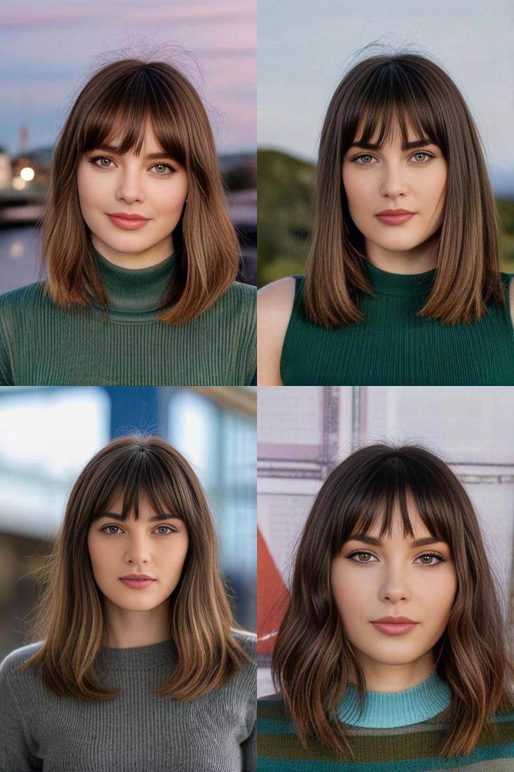 Oval Face Bangs Flattering Styles for an Inverted Triangle Face Shape