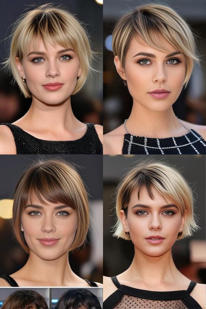 Oval Face Bangs Transition Pixie Haircut