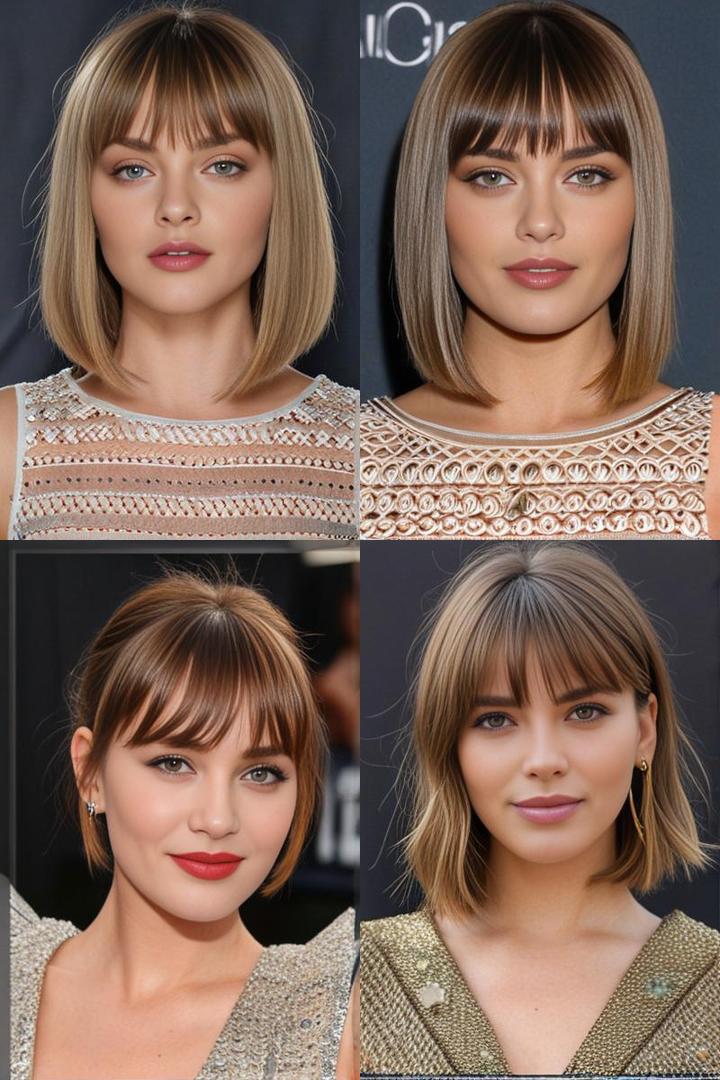 Trendy Bangs Hairstyles for Oval Face Shape