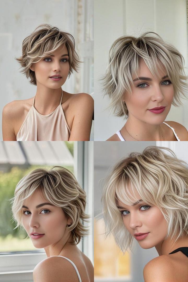 Effortless Short Shag Hairstyle for Wavy Hair