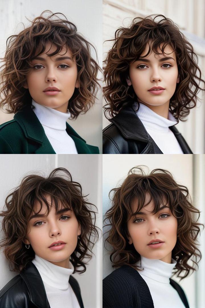 Short Curly Shag Hairstyle