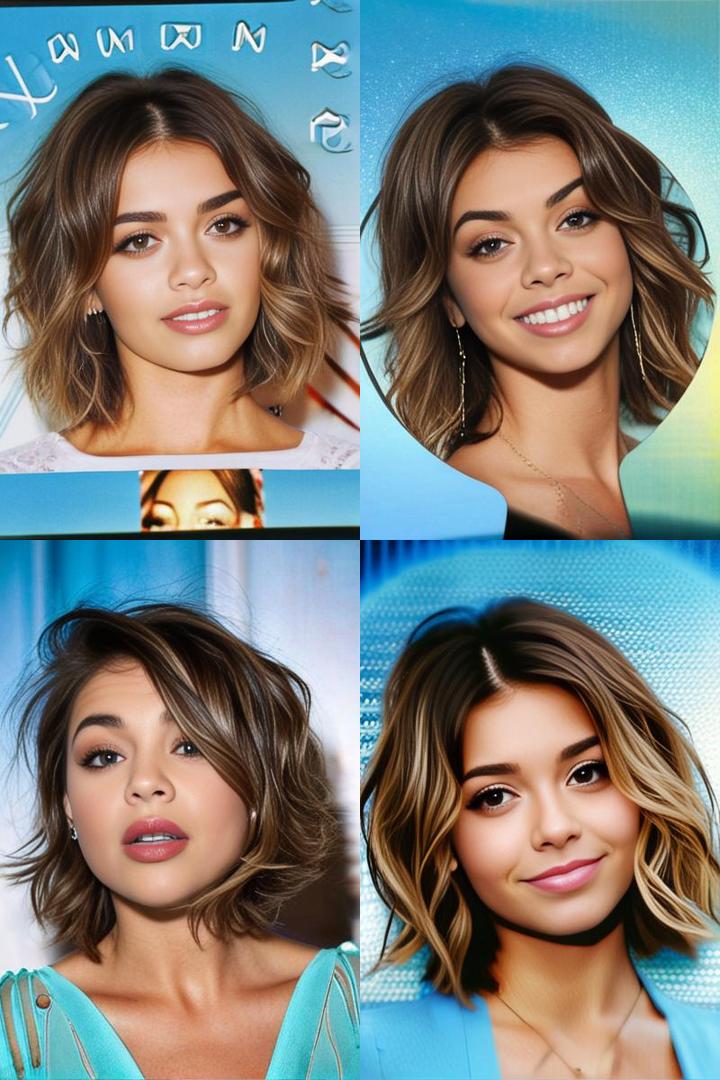 Short Shag Sarah Hyland Medium Wavy Hairstyle