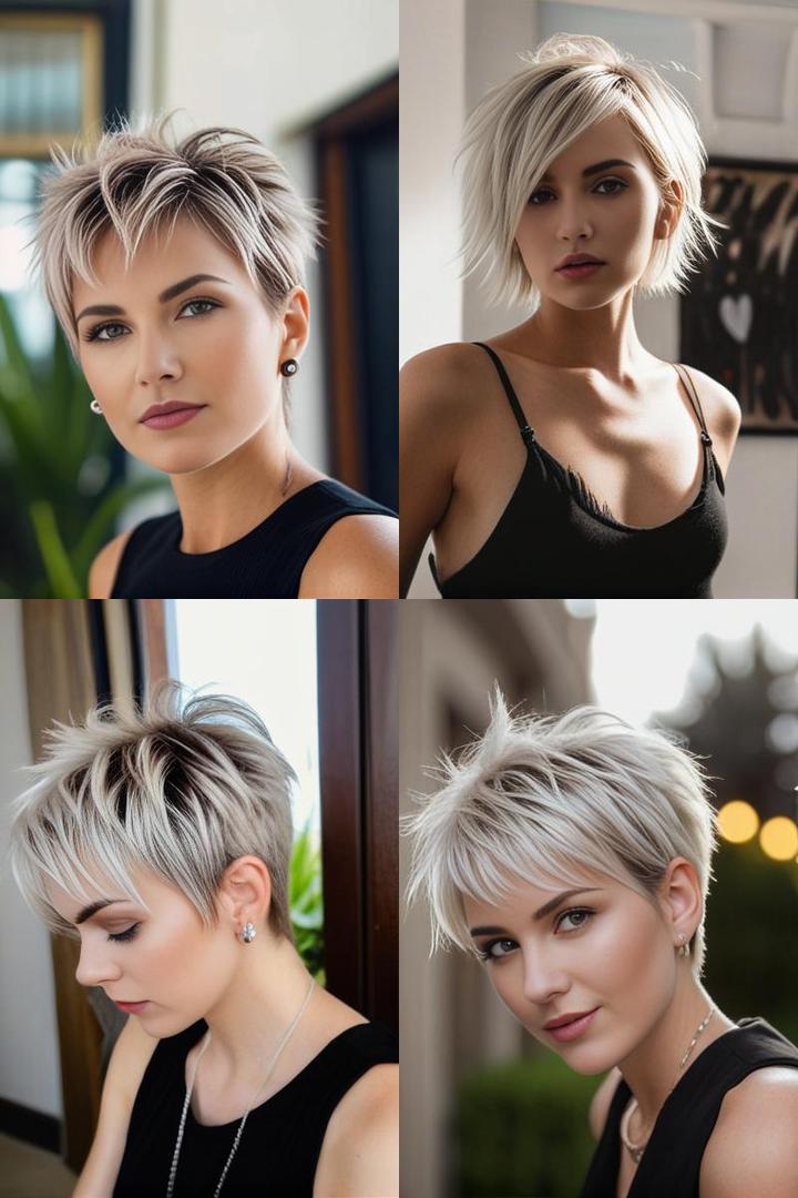 Short Shag Spiked Hairstyle