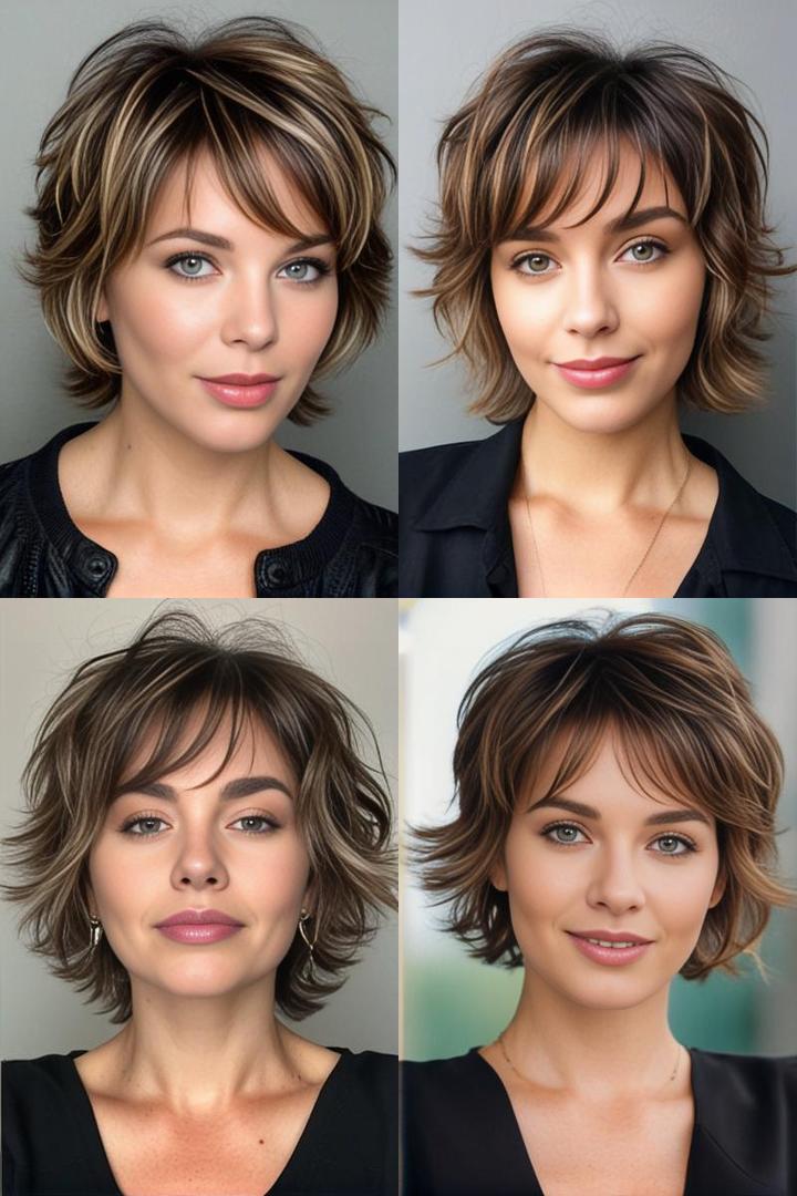 Short Shag with Tapered Wavy Layers