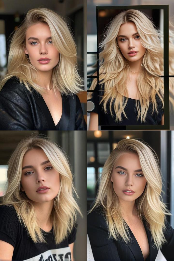 Long Blonde 90s Vibe Layers for Voluminous Hairstyle