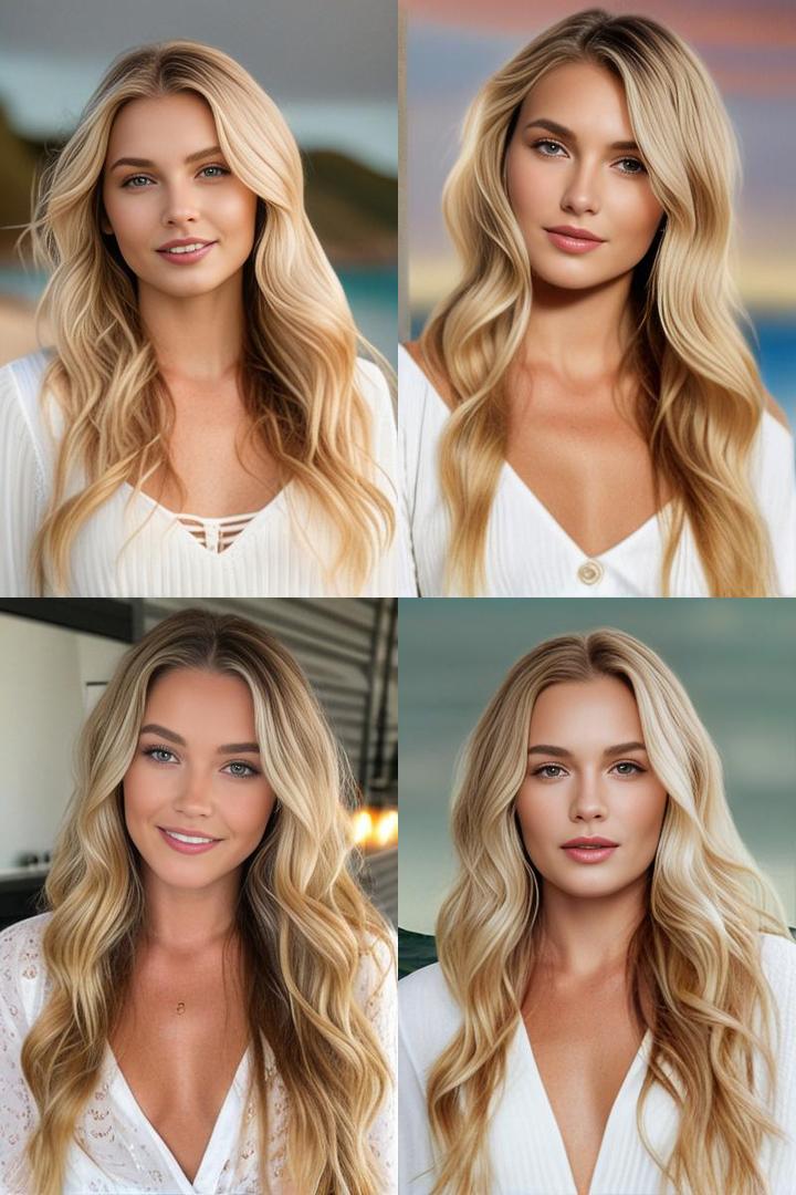 Long Blonde Beachy Waves for a Sun Kissed Look