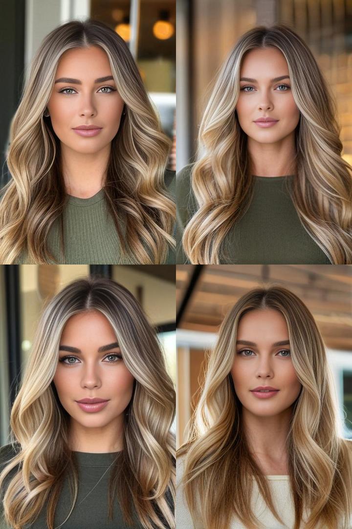 Long Blonde Hair with Sun Kissed Balayage Highlights