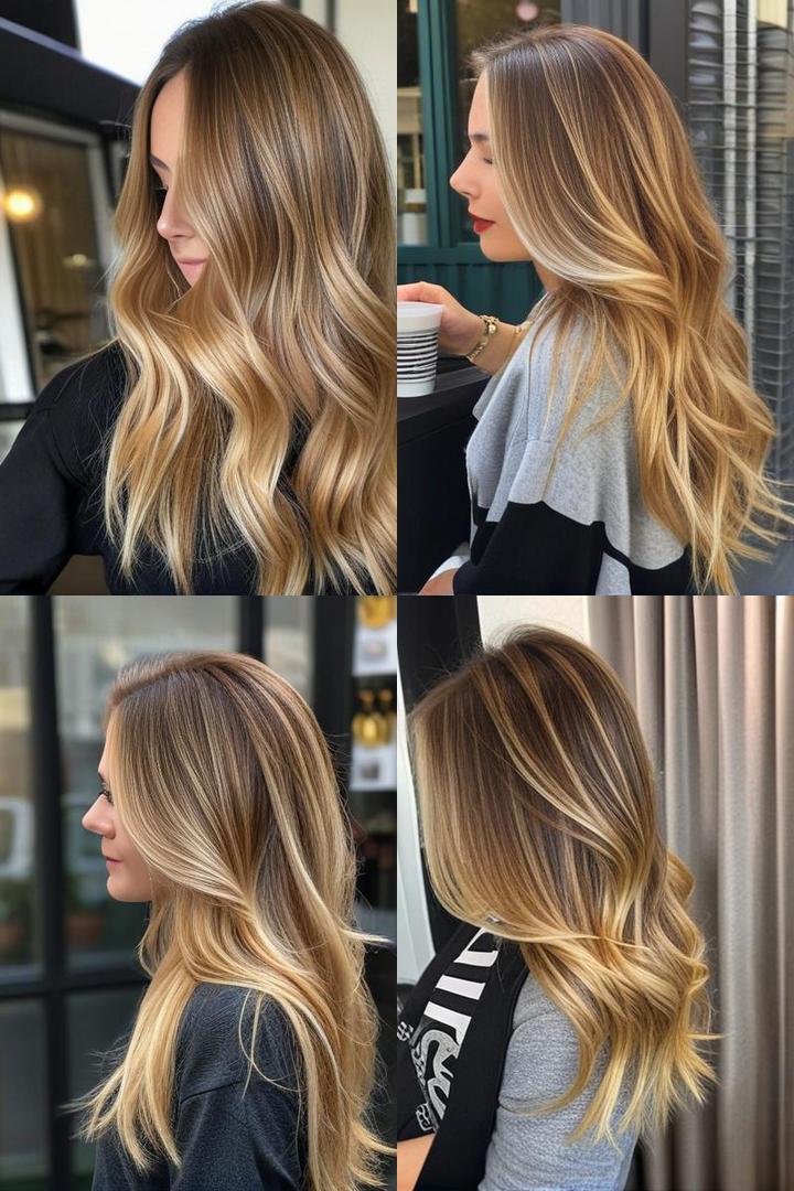 Long Blonde Ombre with Honey Highlights