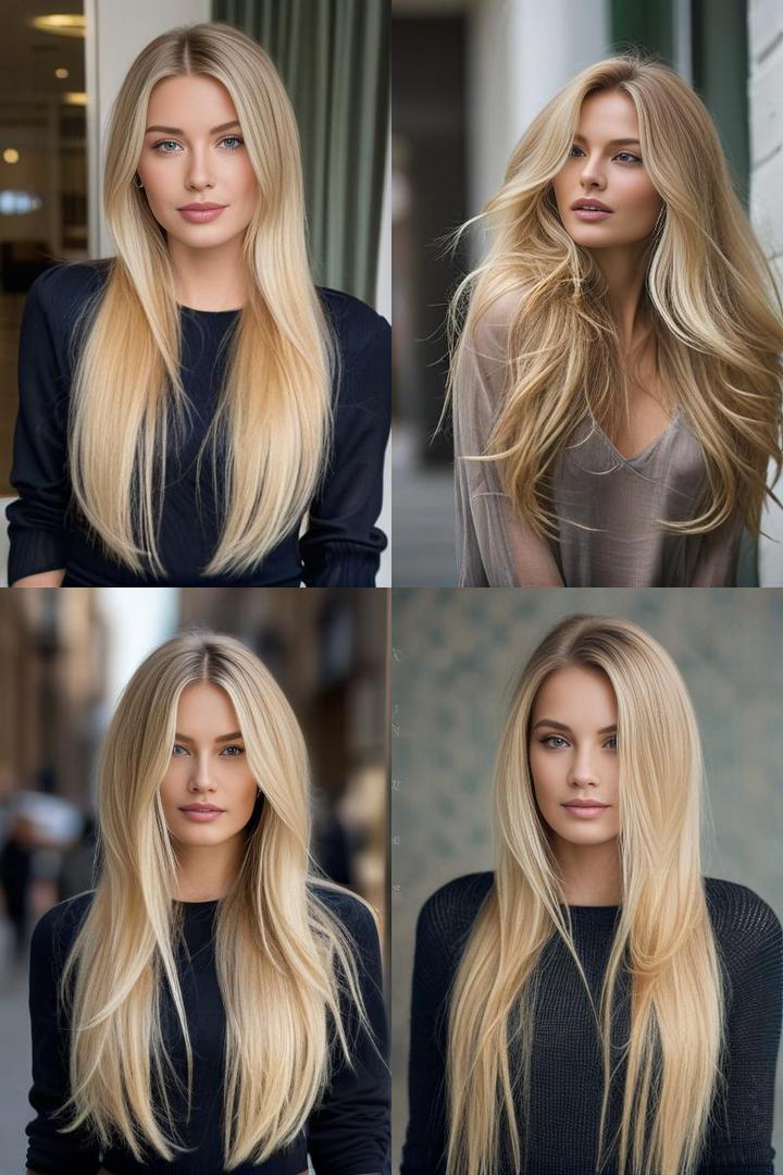 Stunning Long Blonde Hair with Wispy Layers