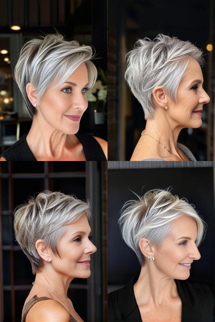 Chic Wrapped Pixie Hairstyles for Older Women