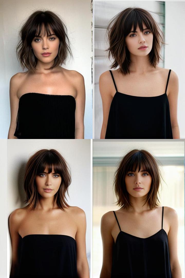 Medium Length Layered Haircuts with Bangs Layered Lob