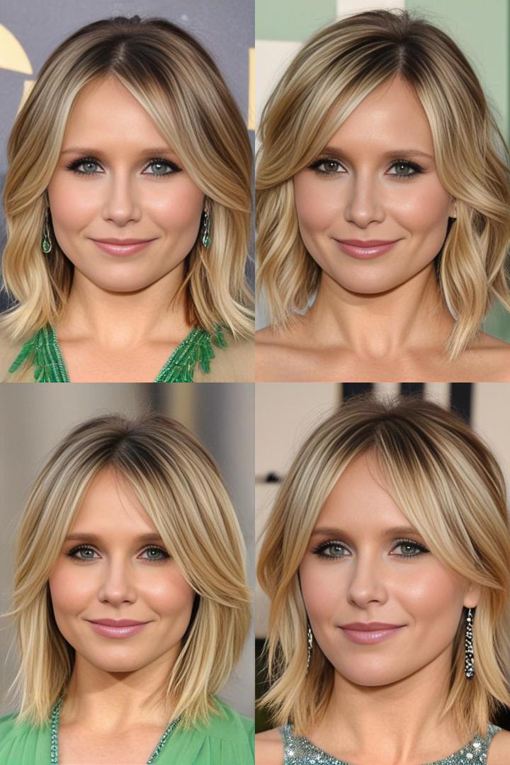 Trendy Medium Length Layered Haircuts with Bangs for Kristen Bell