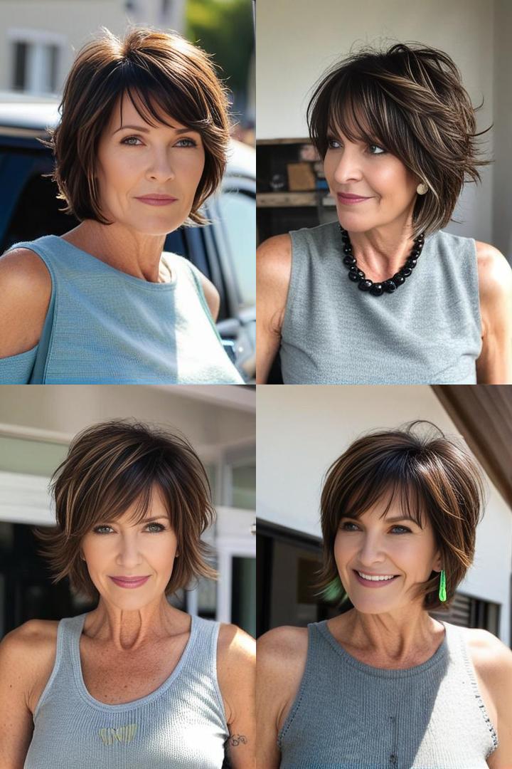 Short Shag Haircut for Women Over 50