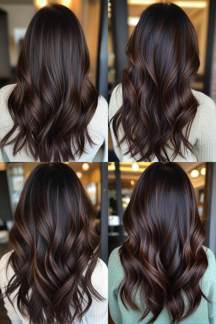 Chocolate Balayage for Stunning Brown Black Hair