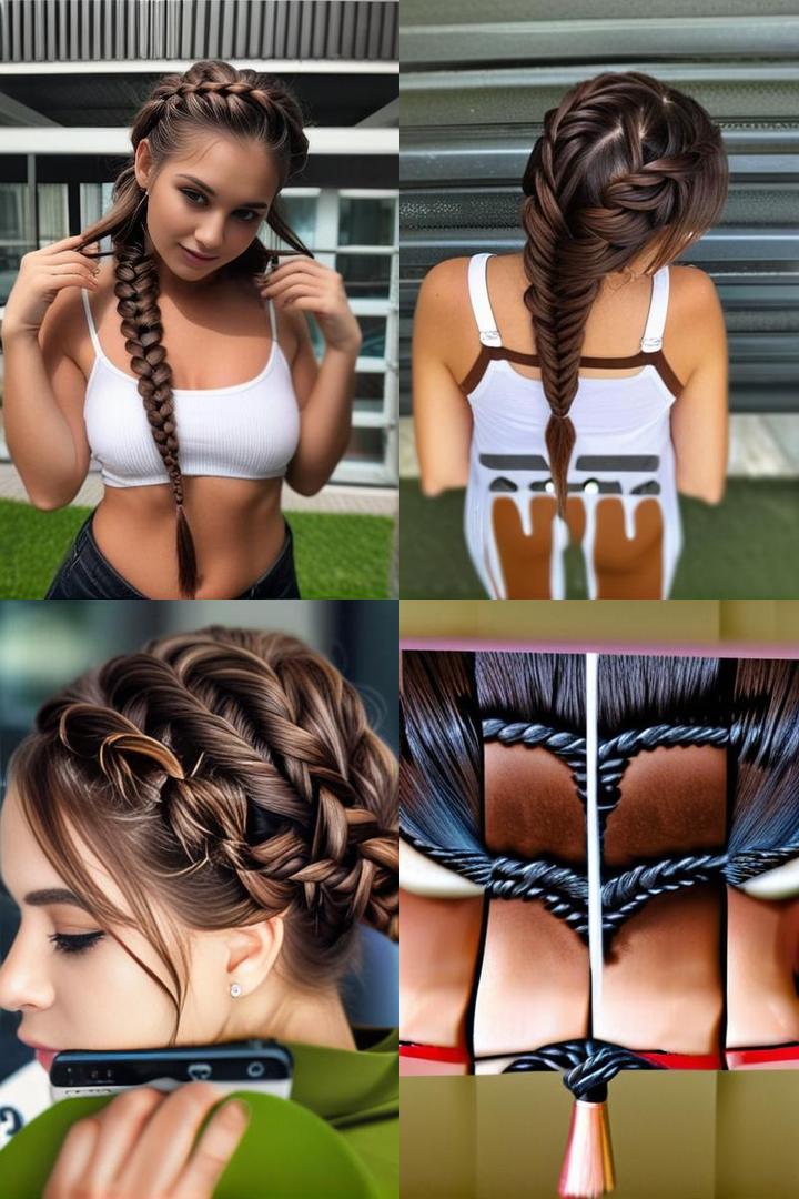 Chocolate Brown Mid Partitioned Braid Hairstyle