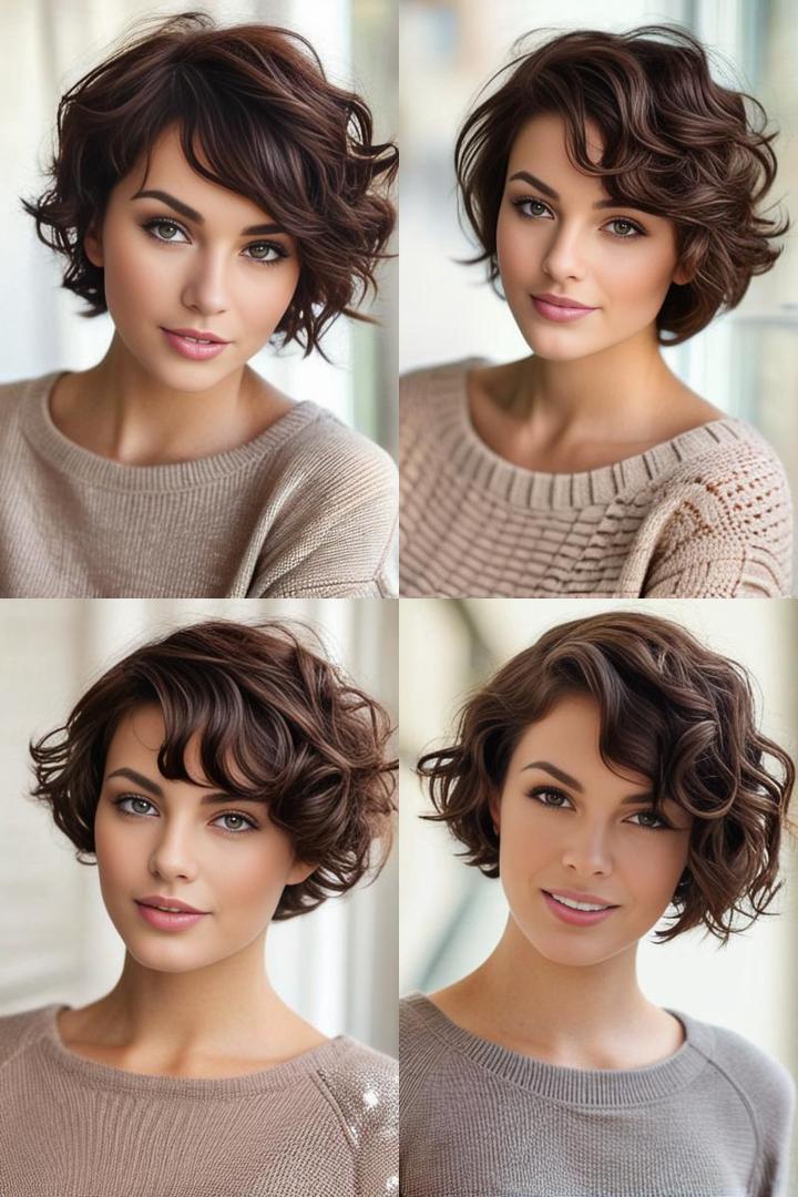 Deliciously Curly Chocolate Brown Bob