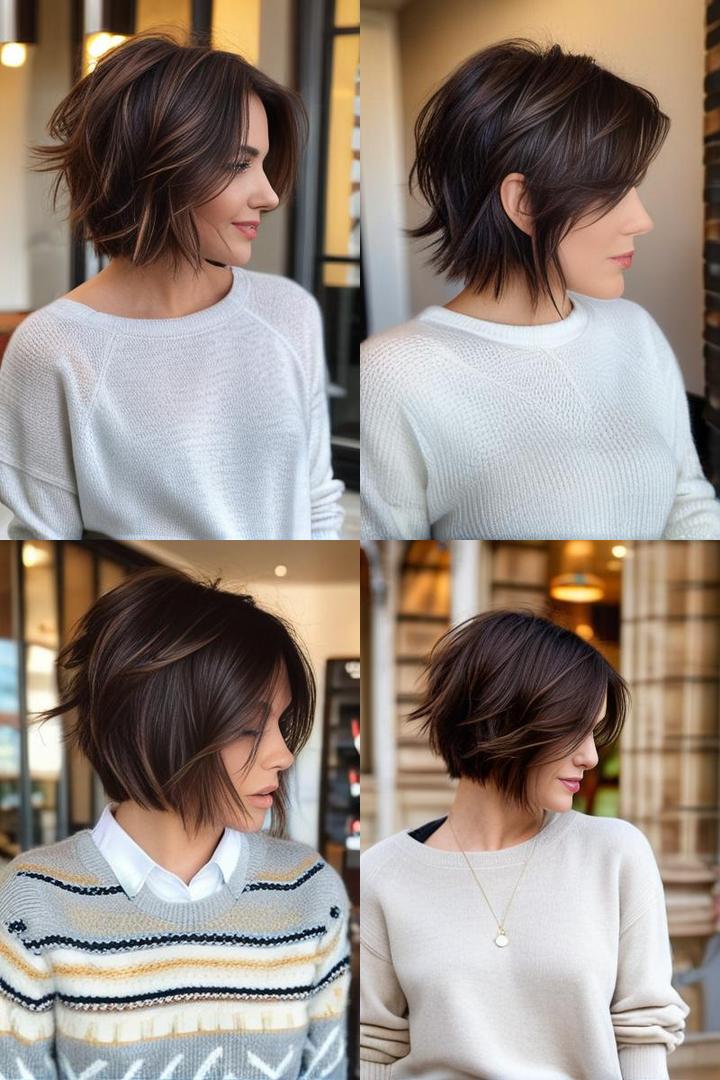 Tousled Chocolate Brown Short Haircut